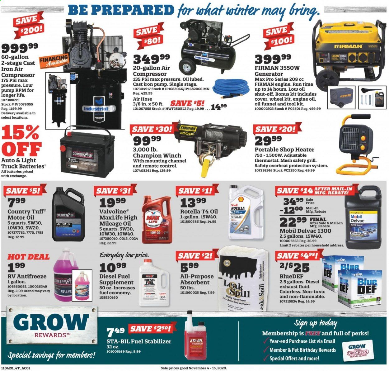 Orscheln Farm and Home Weekly Ad Flyer November 4 to November 15