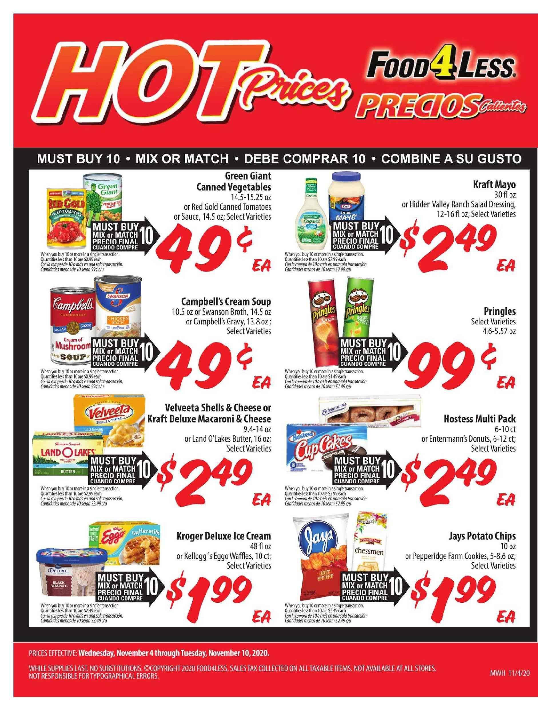 Food 4 Less (IL) Weekly Ad Flyer November 4 to November 10
