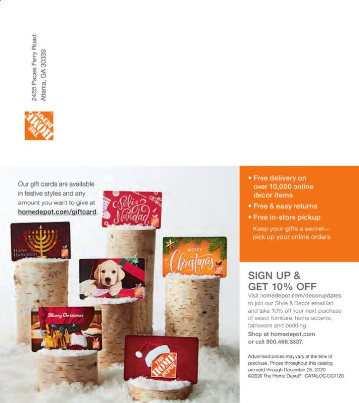 The Home Depot Weekly Ad Flyer November 4 to December 25