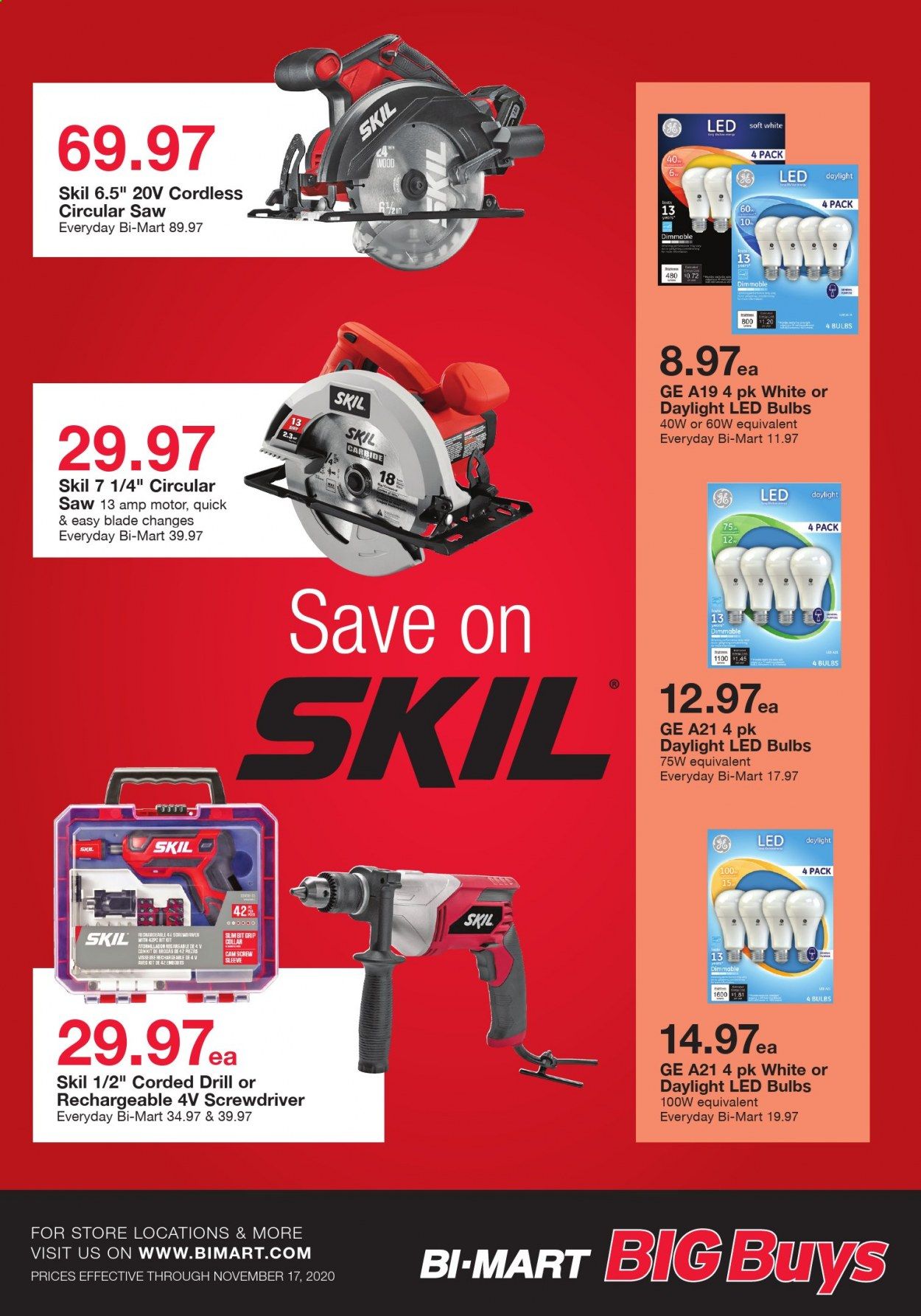Bi-Mart Weekly Ad Flyer November 4 to November 17