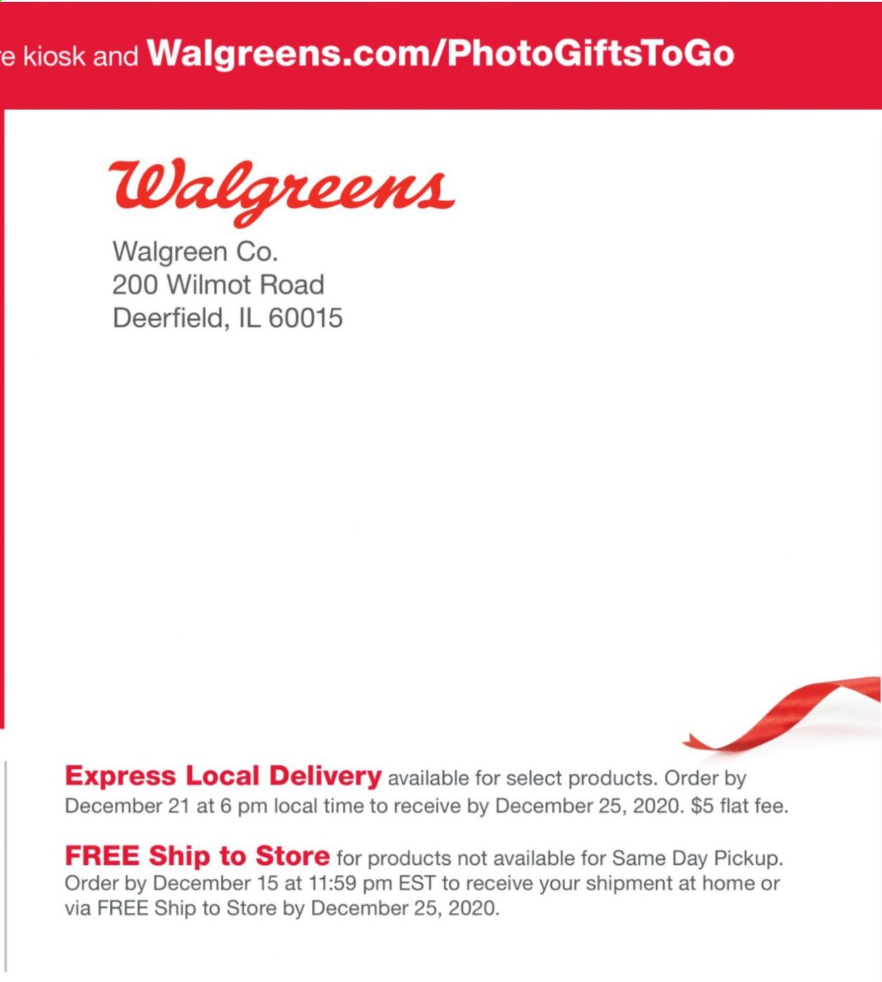 Walgreens Weekly Ad Flyer November 2 to December 25