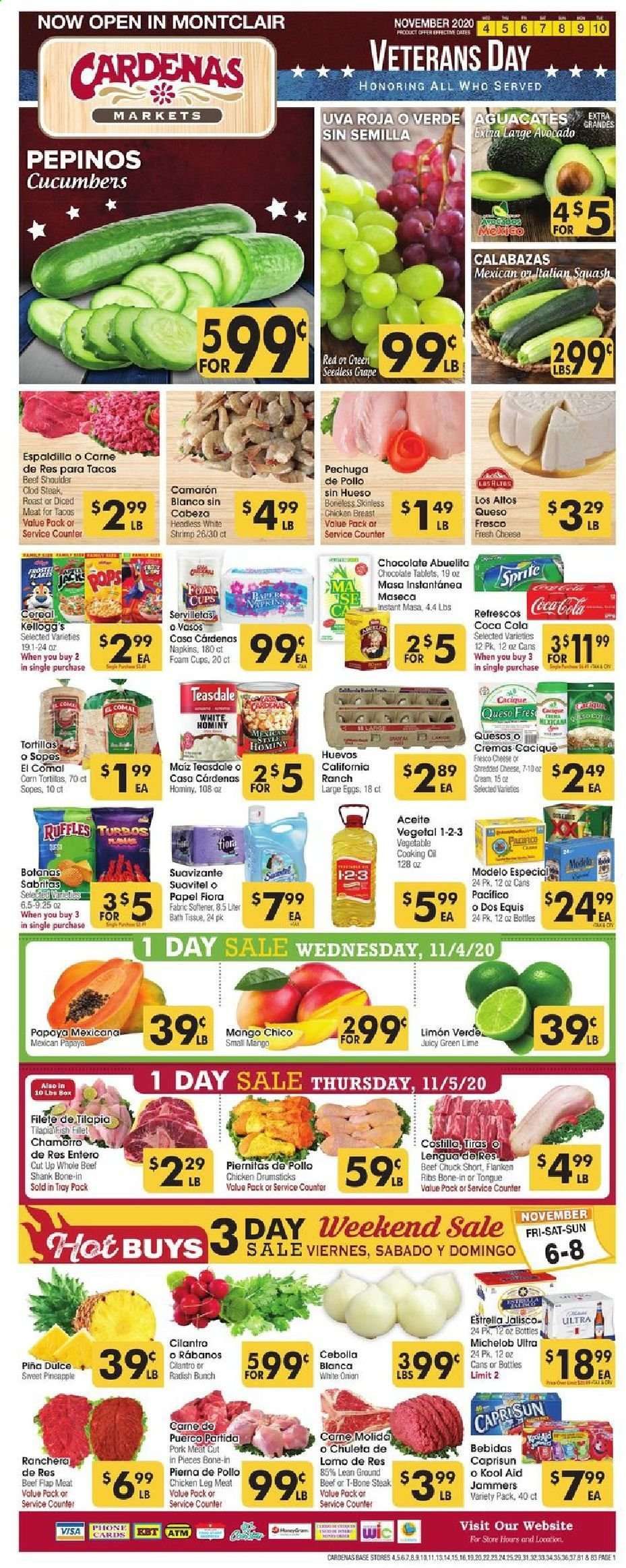 Cardenas (CA, NV) Weekly Ad Flyer November 4 to November 10