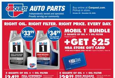 Carquest Auto Parts Monthly Ad Flyer October 29 to December 30, 2020