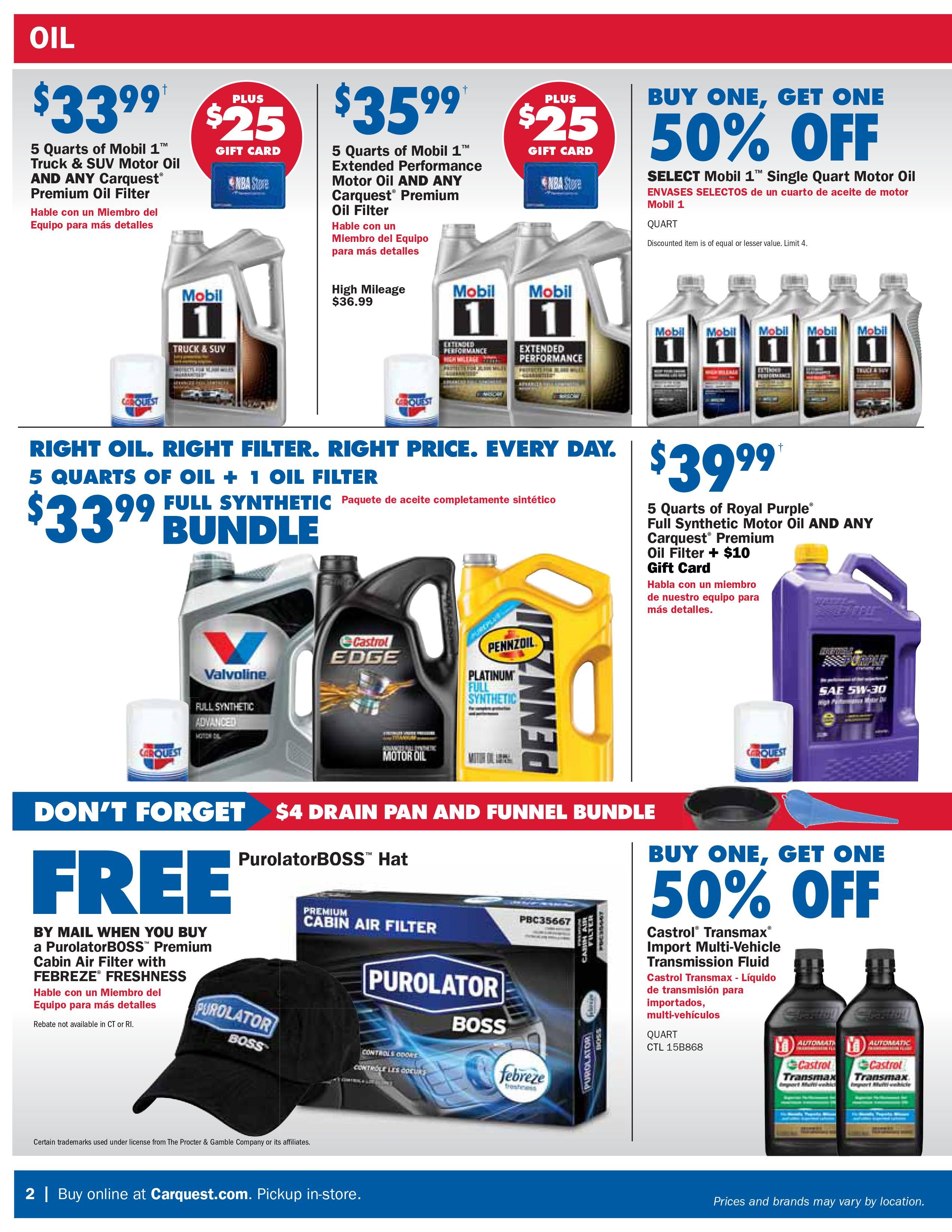 Carquest Auto Parts Monthly Ad Flyer October 29 to December 30, 2020