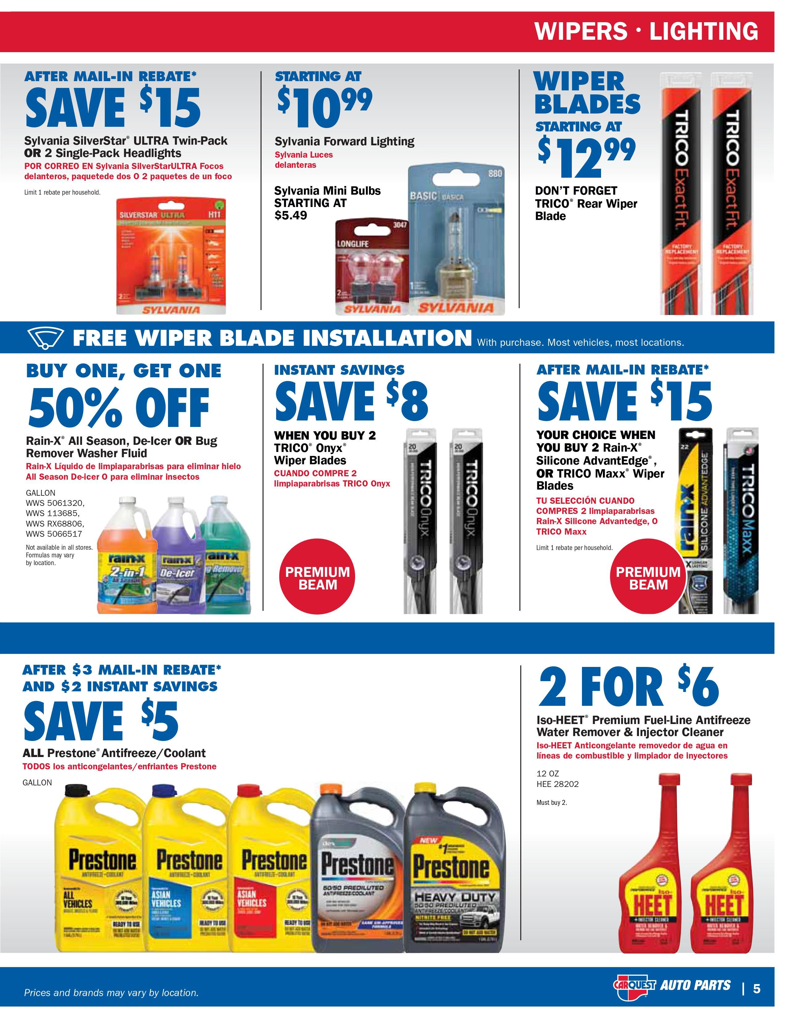 Carquest Auto Parts Monthly Ad Flyer October 29 to December 30, 2020