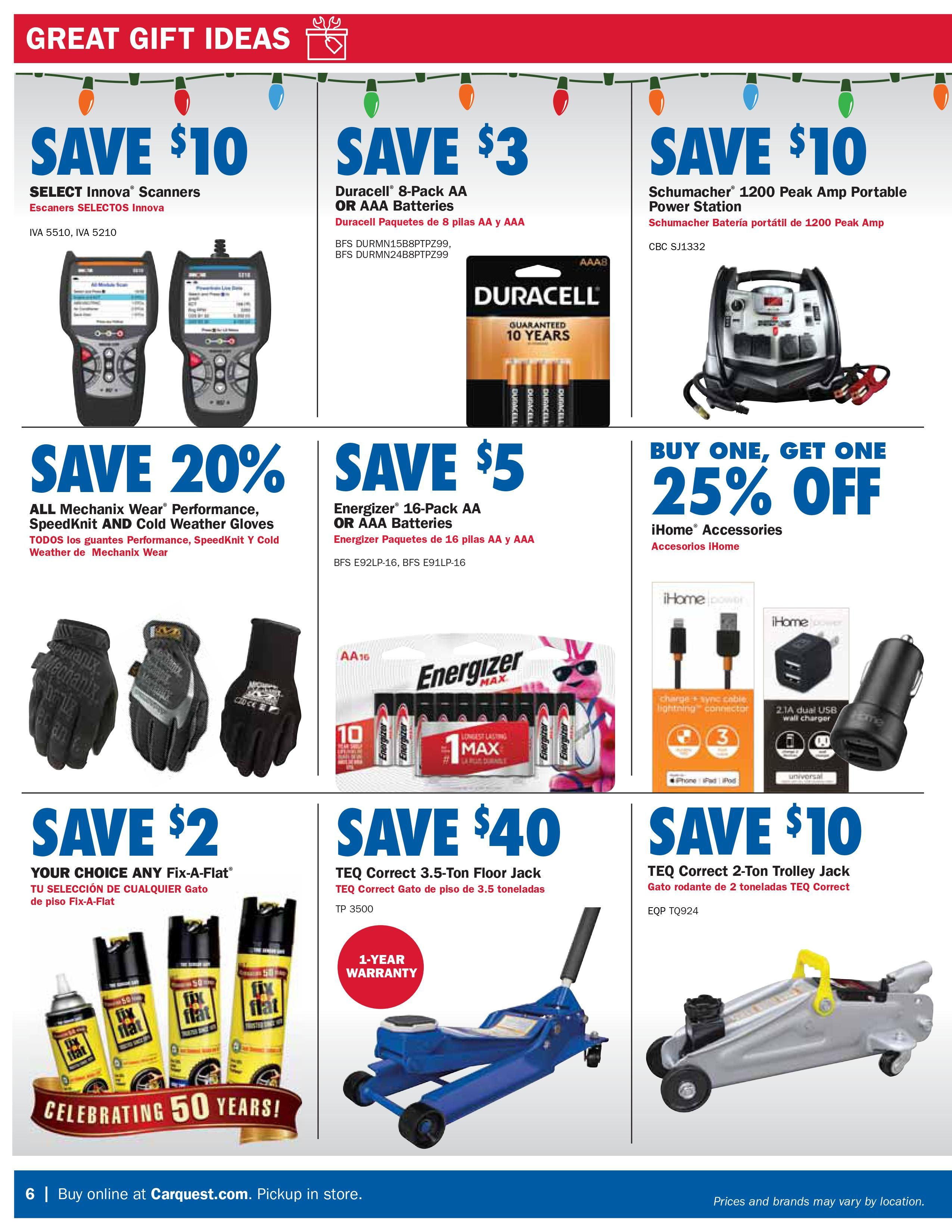 Carquest Auto Parts Monthly Ad Flyer October 29 to December 30, 2020