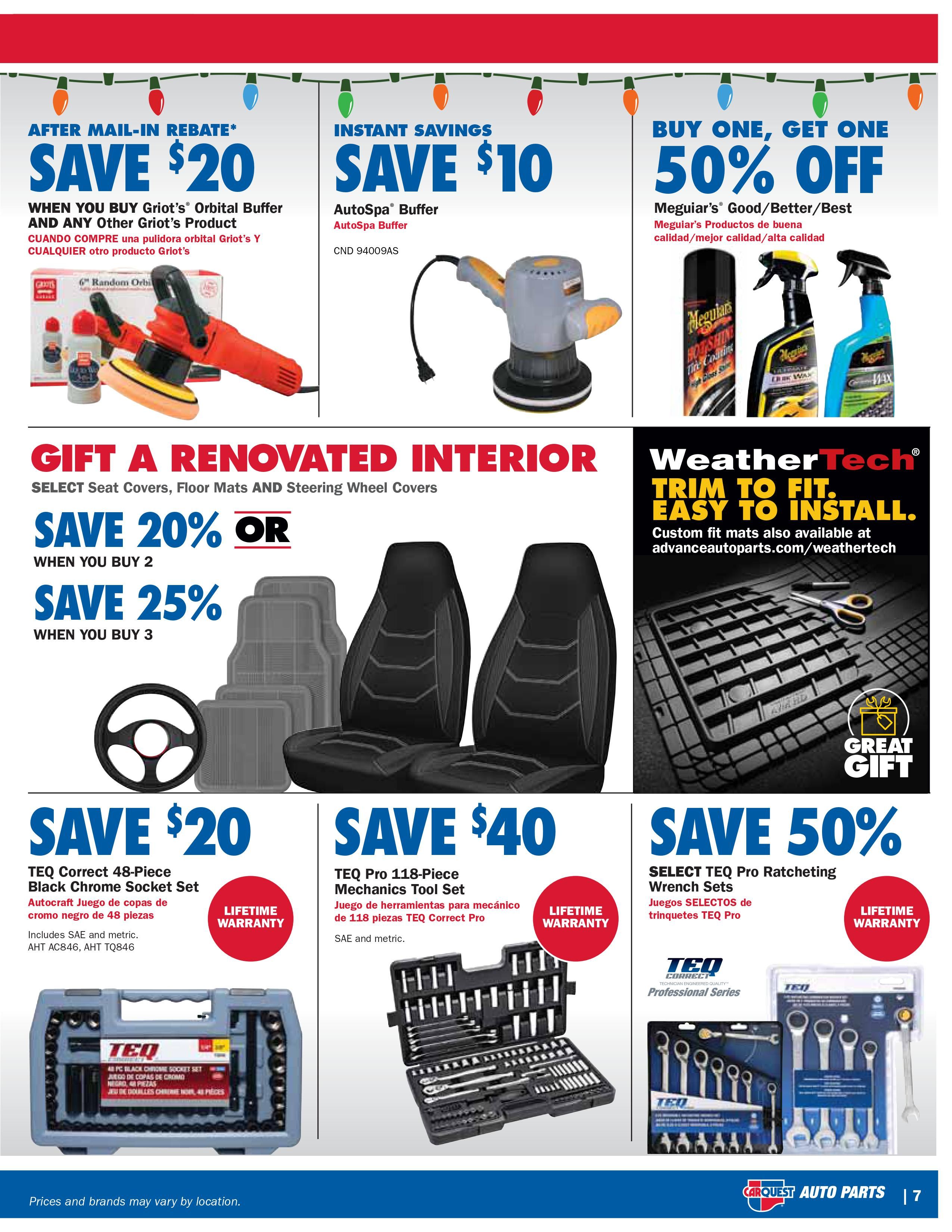 Carquest Auto Parts Monthly Ad Flyer October 29 to December 30, 2020