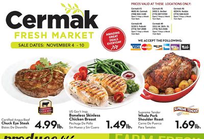 Cermack Fresh Market (IL) Weekly Ad Flyer November 4 to November 10 2020