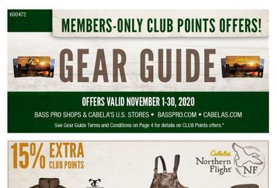 Cabela's Weekly Ad Flyer November 1 to November 30
