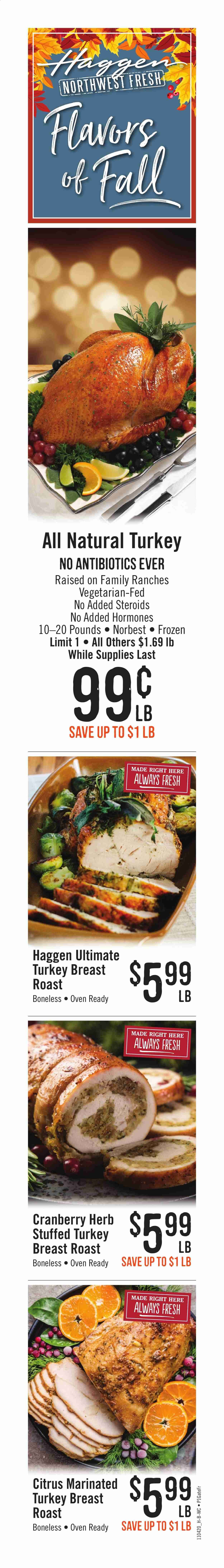 Haggen Weekly Ad Flyer November 4 to November 10