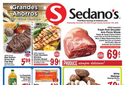 Sedano's (FL) Weekly Ad Flyer November 4 to November 10