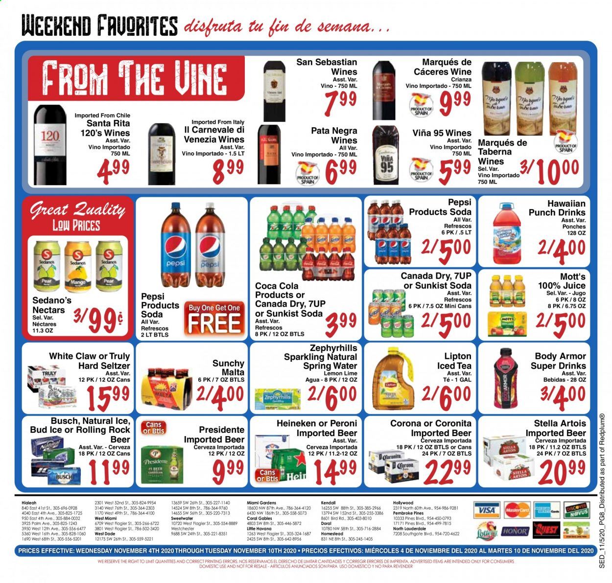 Sedano's (FL) Weekly Ad Flyer November 4 to November 10
