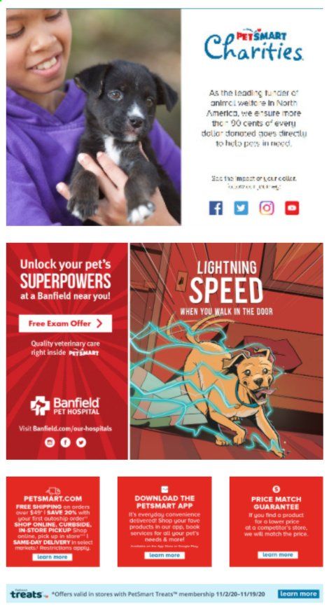 PetSmart Weekly Ad Flyer November 2 to November 19