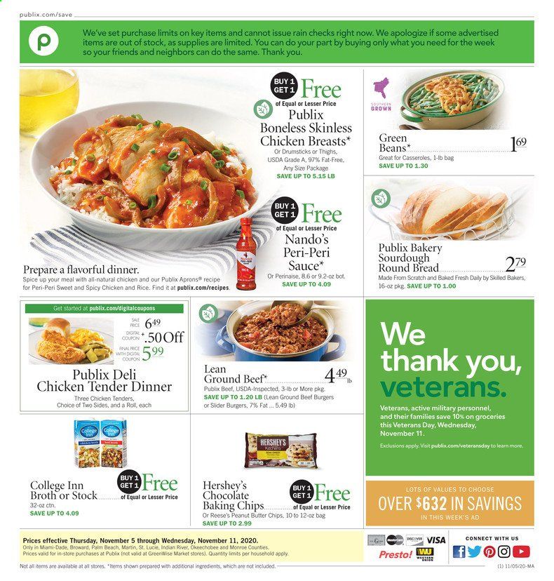 Publix (AL, FL, GA, NC, SC, TN, VA) Weekly Ad Flyer November 5 to November 11