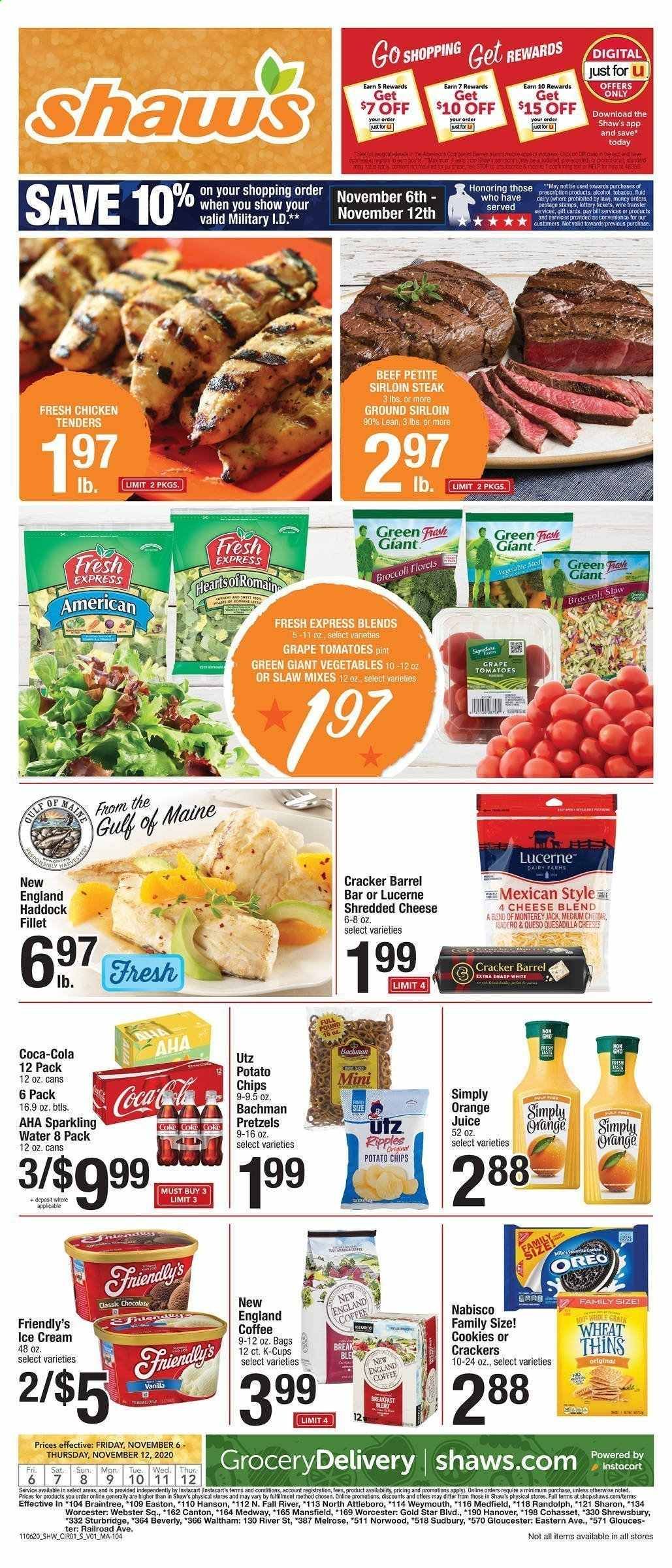 Shaw’s (MA, ME, NH, RI, VT) Weekly Ad Flyer November 6 to November 12