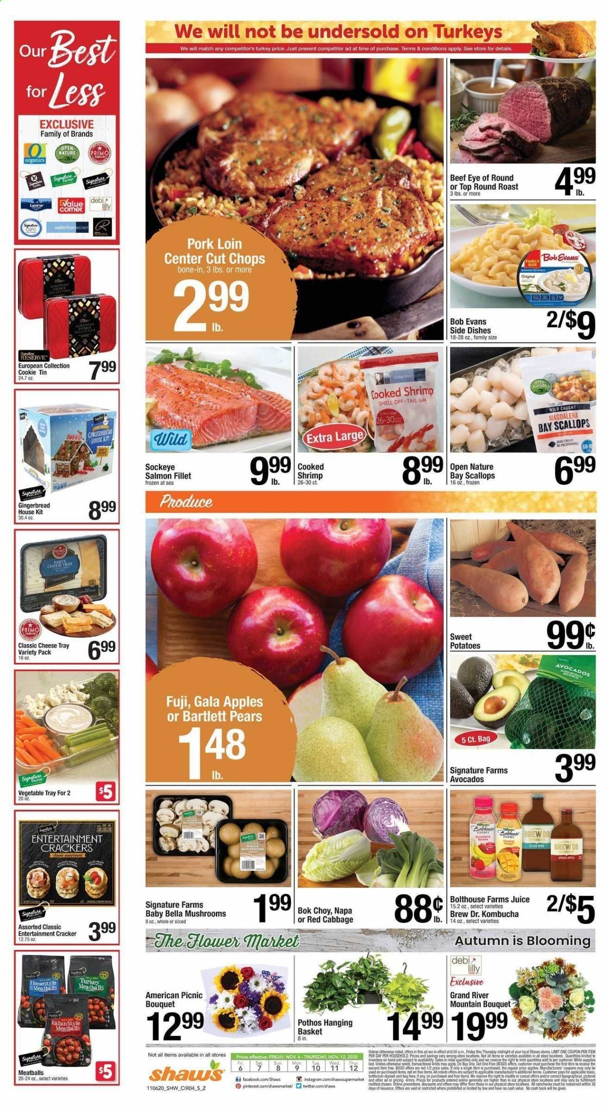 Shaw’s (MA, ME, NH, RI, VT) Weekly Ad Flyer November 6 to November 12