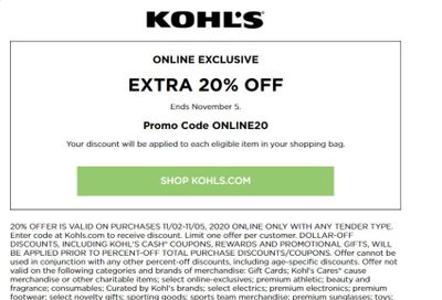 Kohl's Weekly Ad Flyer November 2 to November 5