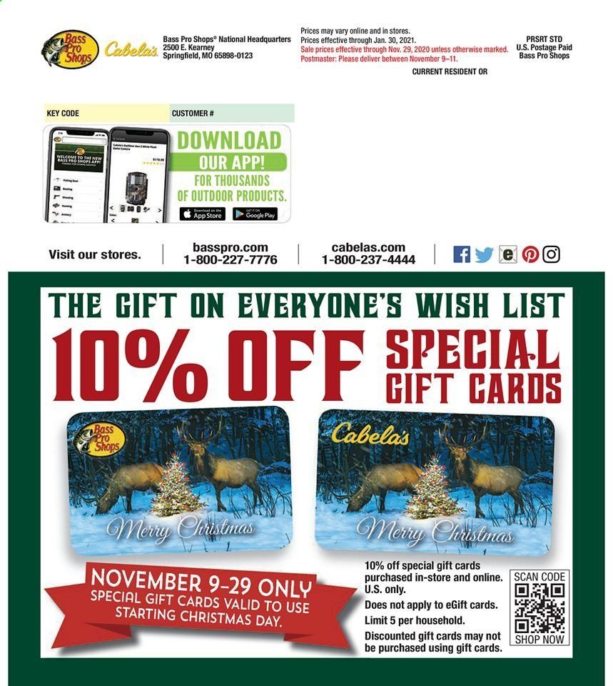 Cabela's Weekly Ad Flyer November 5 to January 30