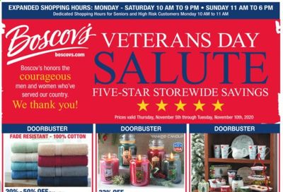 Boscov's Weekly Ad Flyer November 5 to November 10