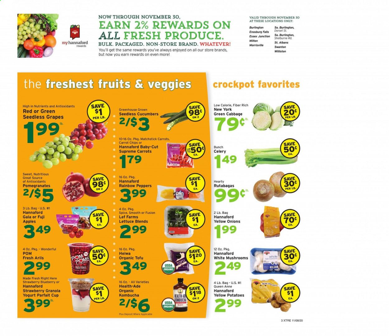 Hannaford (ME) Weekly Ad Flyer November 8 to November 14