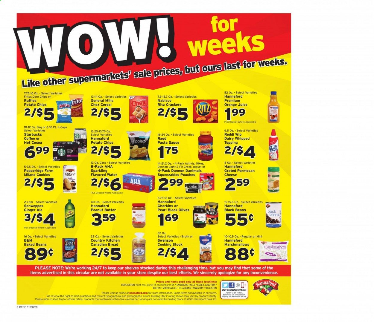 Hannaford (ME) Weekly Ad Flyer November 8 to November 14