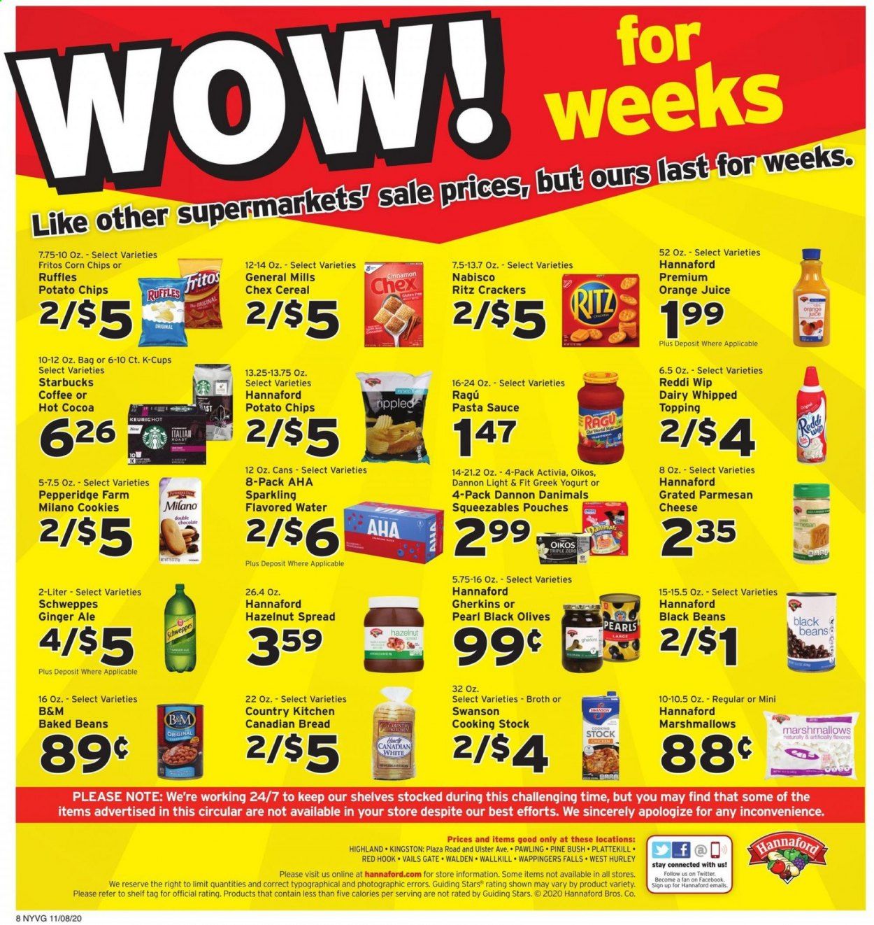 Hannaford (NY) Weekly Ad Flyer November 8 to November 14