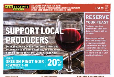 New Seasons Market (OR) Weekly Ad Flyer November 4 to November 10, 2020