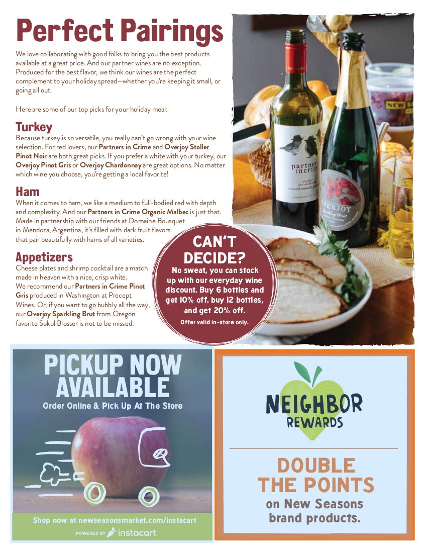 New Seasons Market (OR) Weekly Ad Flyer November 4 to November 10, 2020