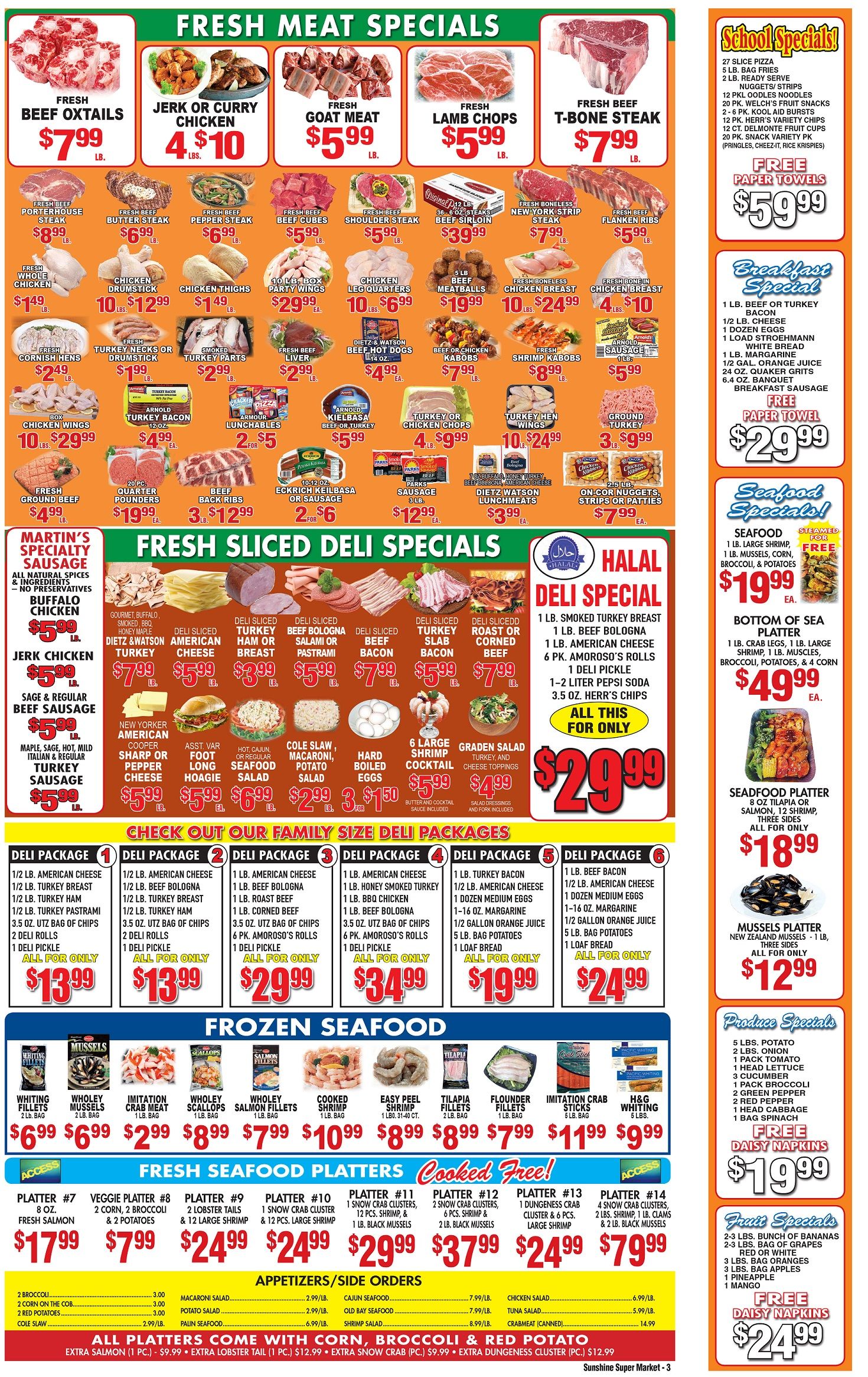 Sunshine Supermarket Monthly Ad Flyer November 1 to December 31, 2020