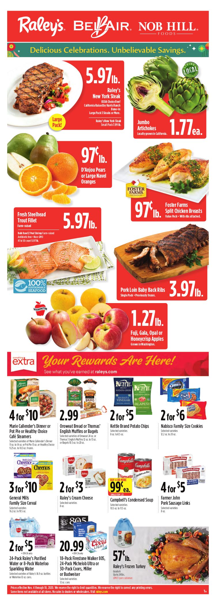 Raley's Weekly Ad Flyer November 4 to November 10, 2020