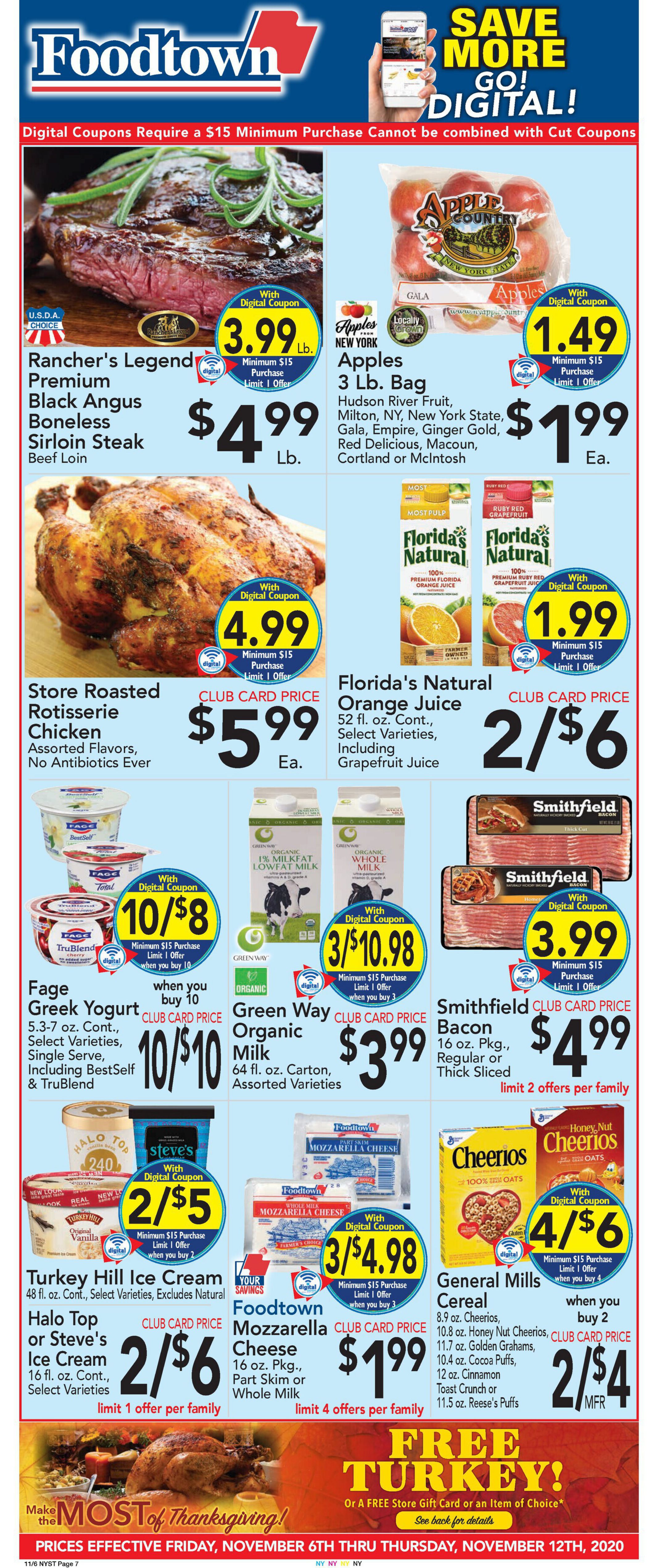 Foodtown Weekly Ad Flyer November 6 to November 12, 2020