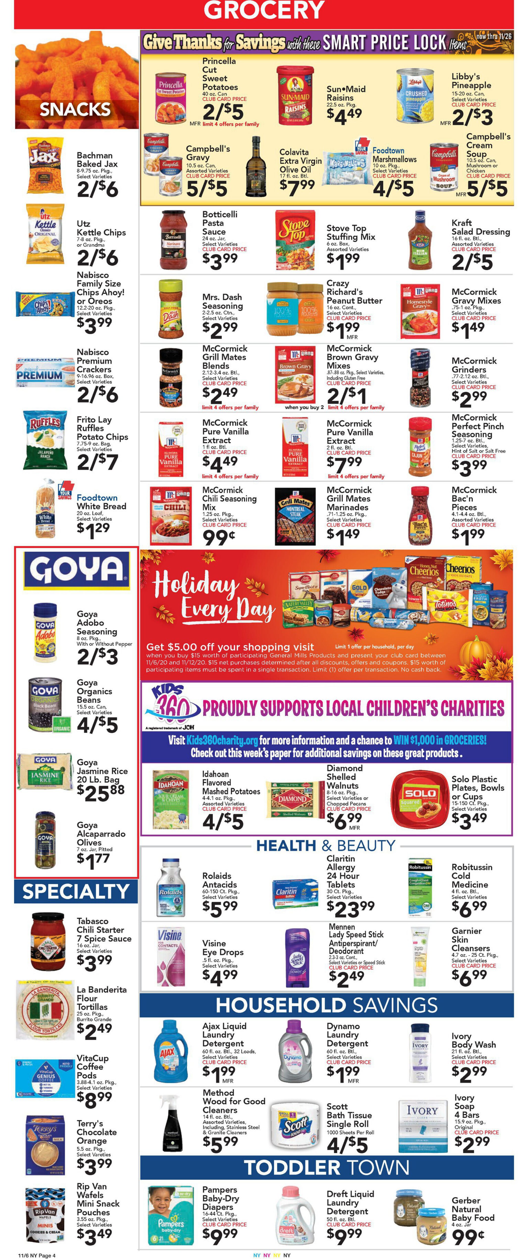 Foodtown Weekly Ad Flyer November 6 to November 12, 2020