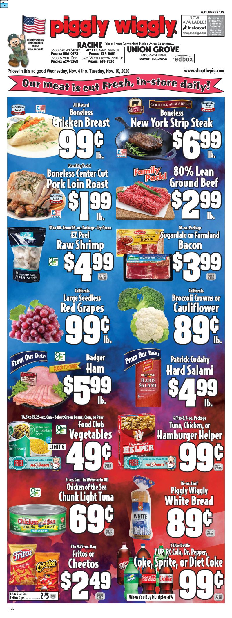 Piggly Wiggly (WI) Weekly Ad Flyer November 4 to November 10, 2020