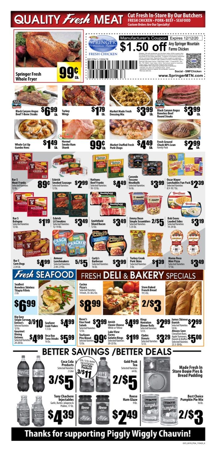 Piggly Wiggly (LA) Weekly Ad Flyer November 4 to November 10, 2020