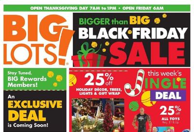 Big Lots Weekly Ad Flyer November 25 to November 28