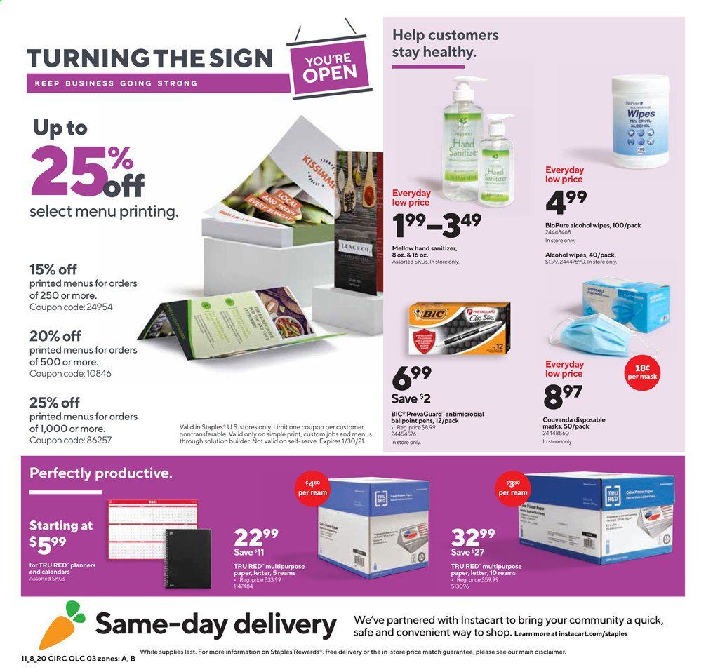 Staples Weekly Ad Flyer November 8 to November 14