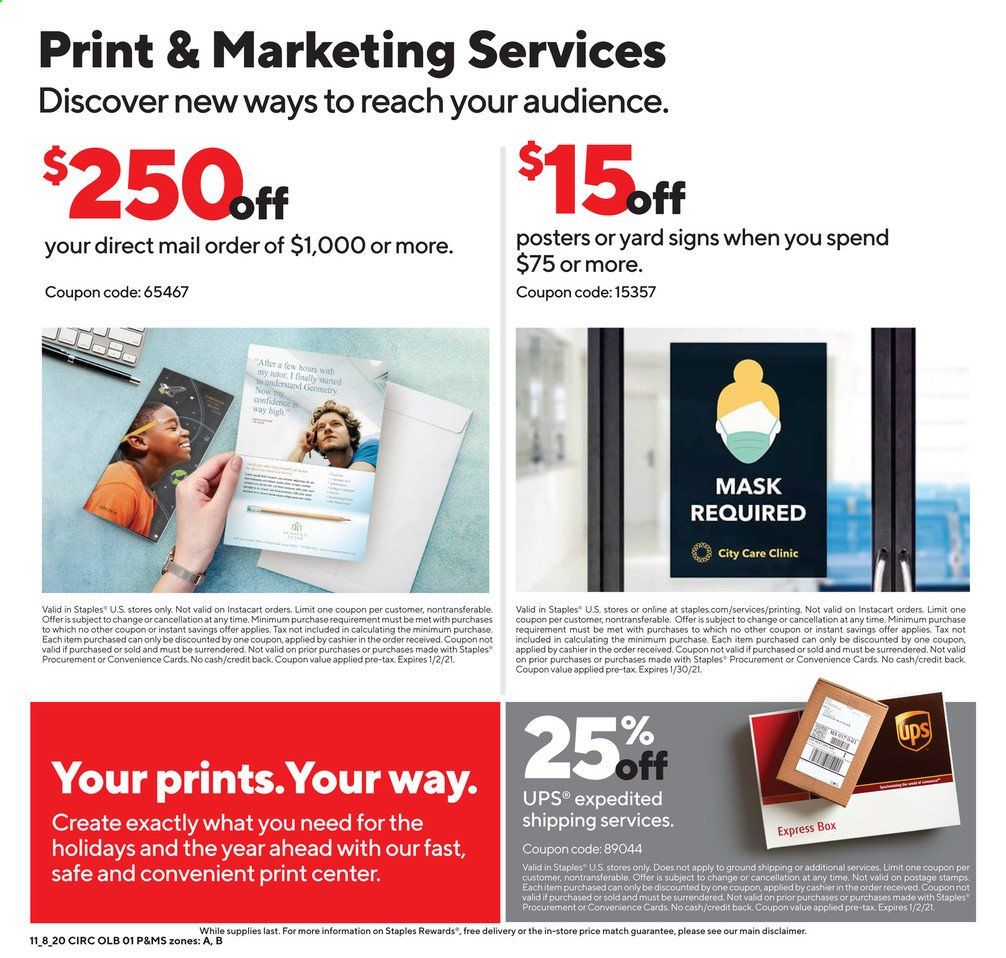 Staples Weekly Ad Flyer November 8 to November 14