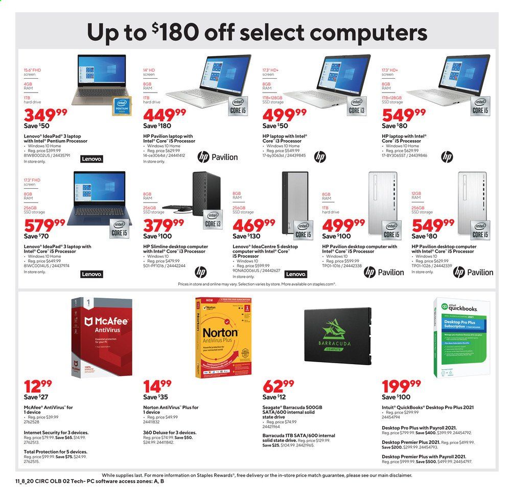 Staples Weekly Ad Flyer November 8 to November 14