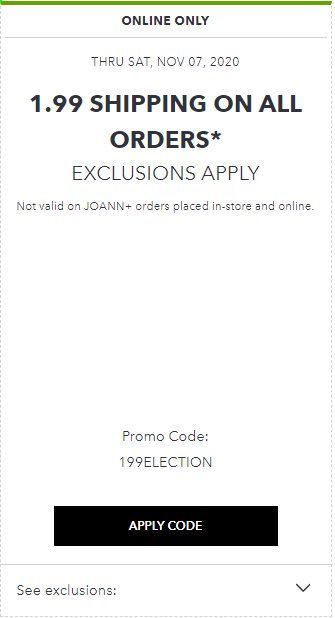 JOANN Weekly Ad Flyer November 7 to November 7