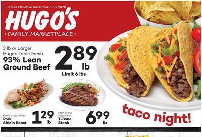 Hugo's Family Marketplace Weekly Ad Flyer November 7 to November 13, 2020