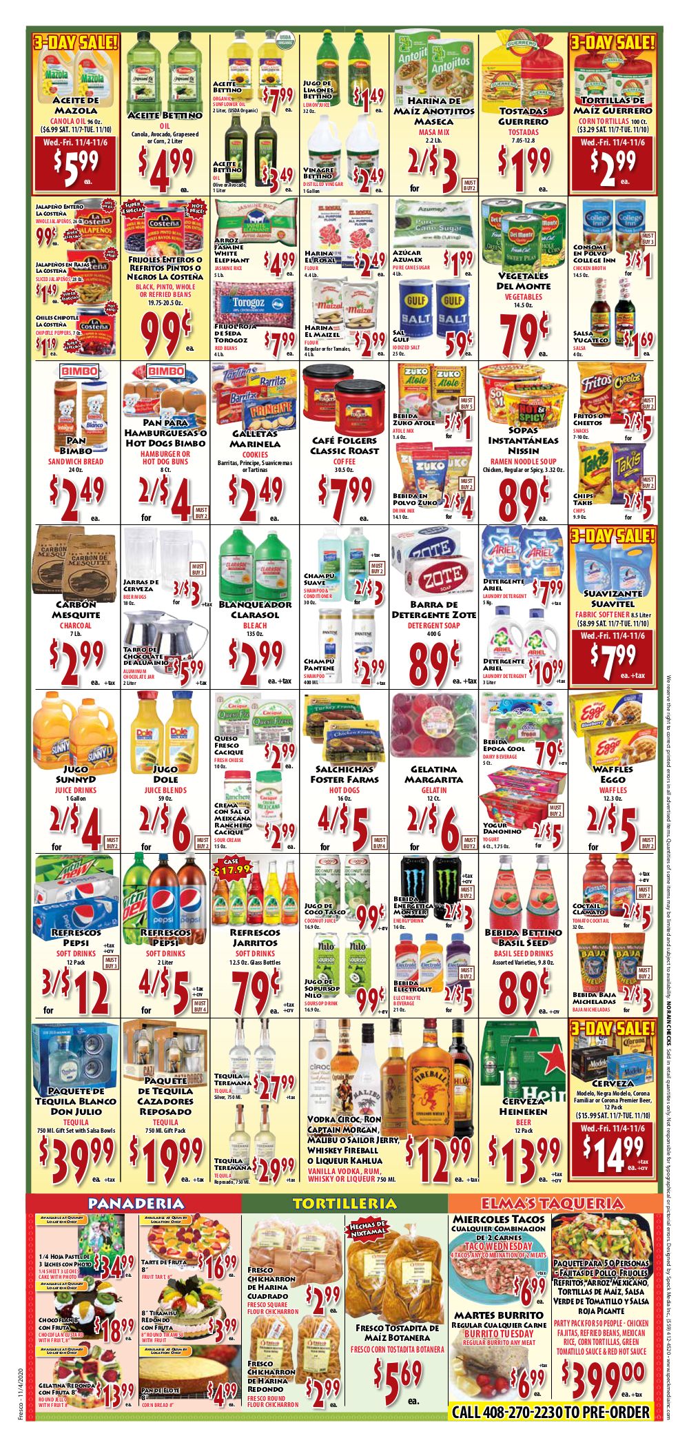 Fresco Supermarket Weekly Ad Flyer November 4 to November 10, 2020