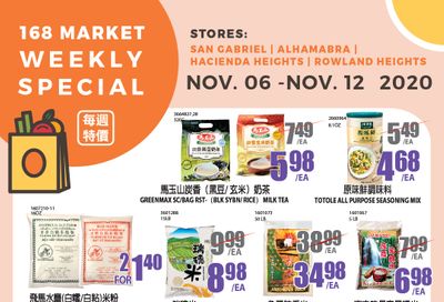 168 Market (CA) Weekly Ad Flyer November 6 to November 12, 2020