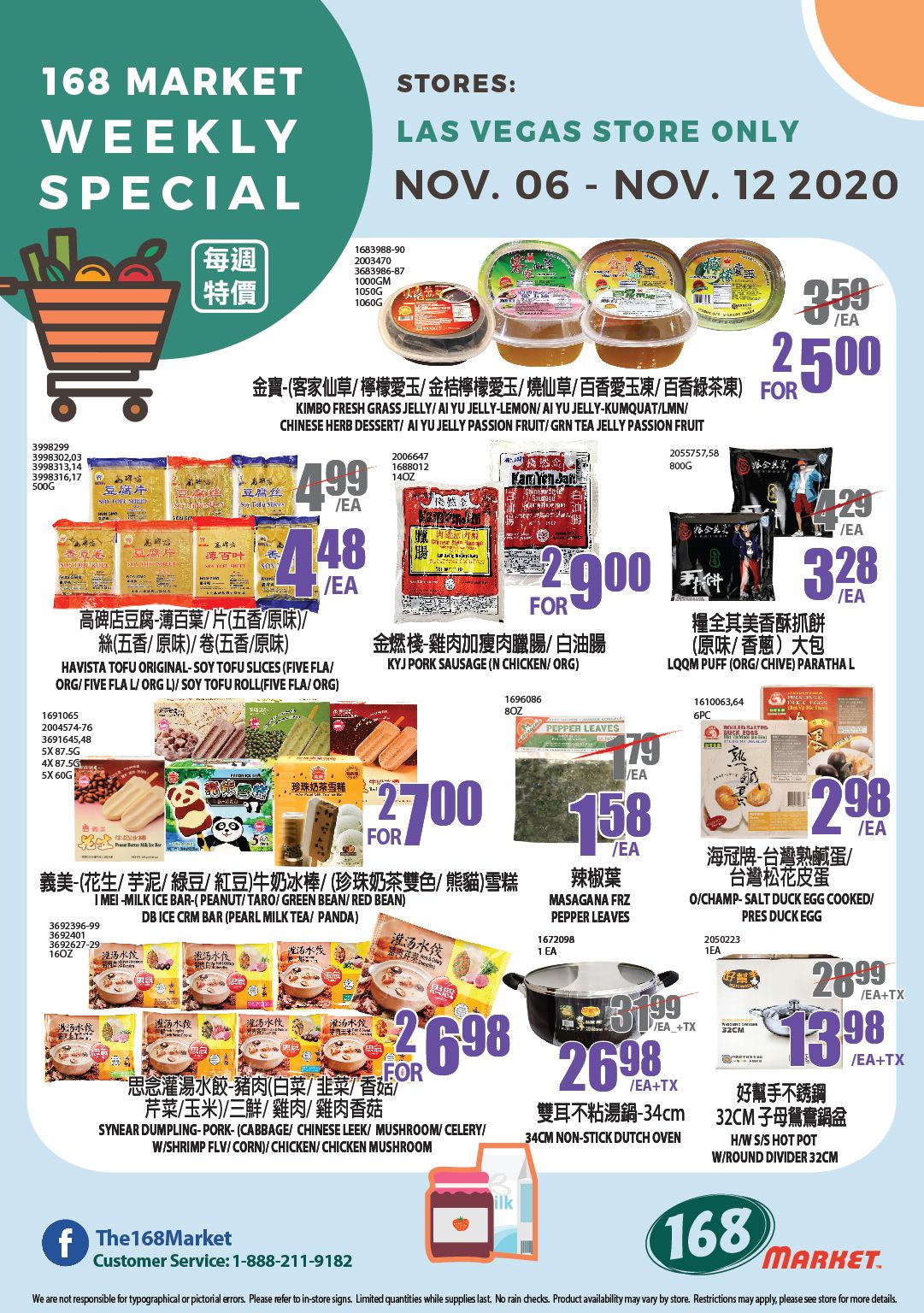 168 Market (NV) Weekly Ad Flyer November 6 to November 12, 2020