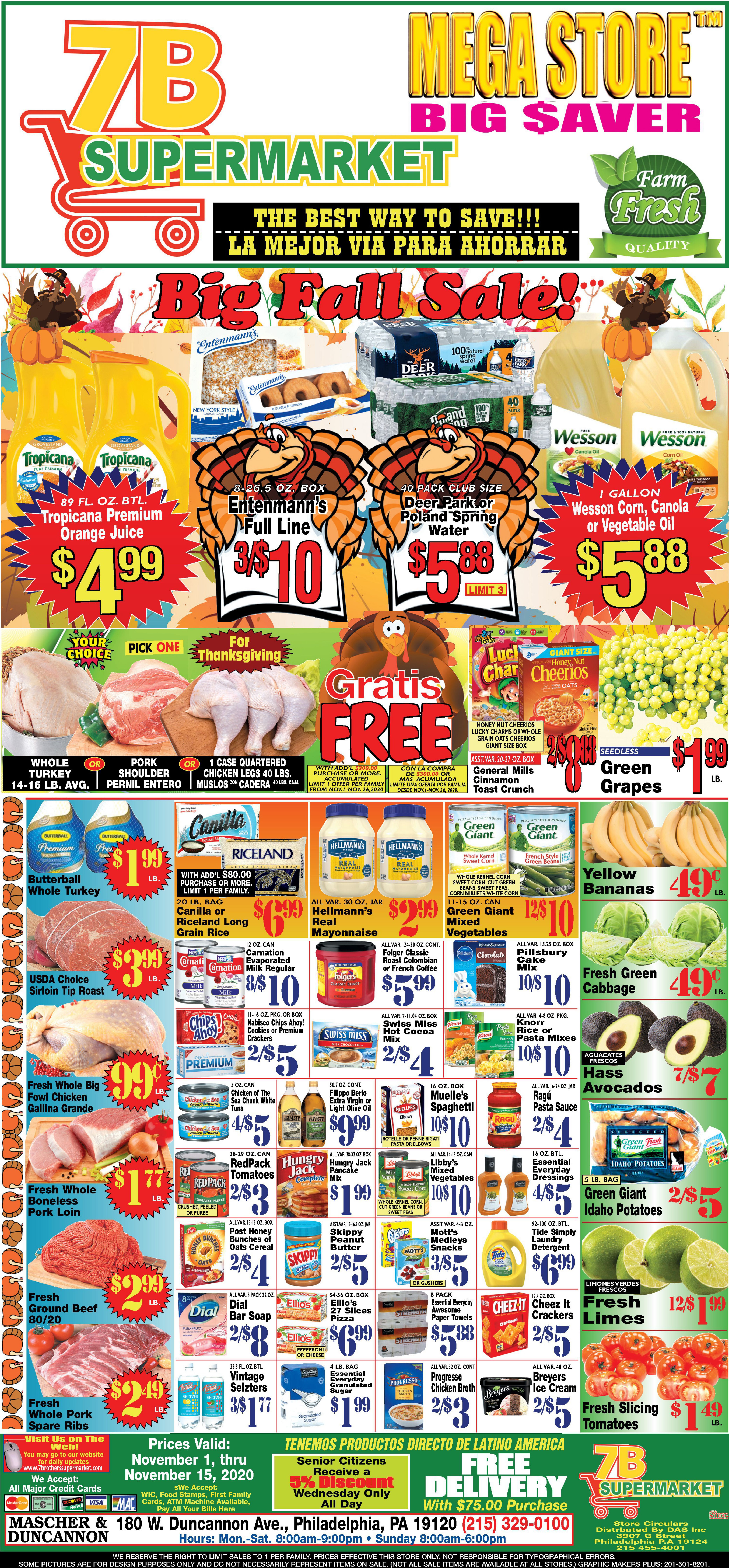 7 Brothers Weekly Ad Flyer November 1 to November 15, 2020