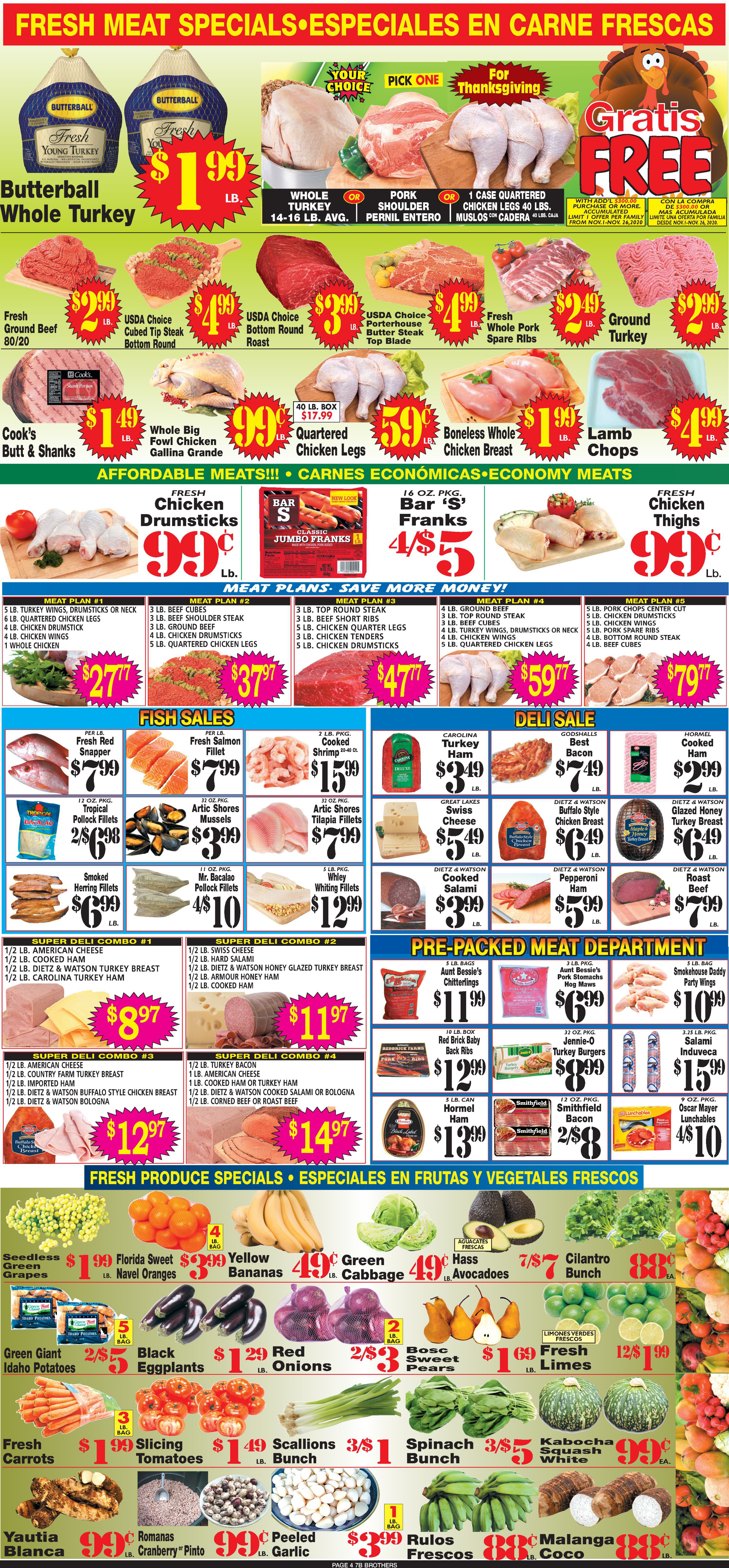 7 Brothers Weekly Ad Flyer November 1 to November 15, 2020