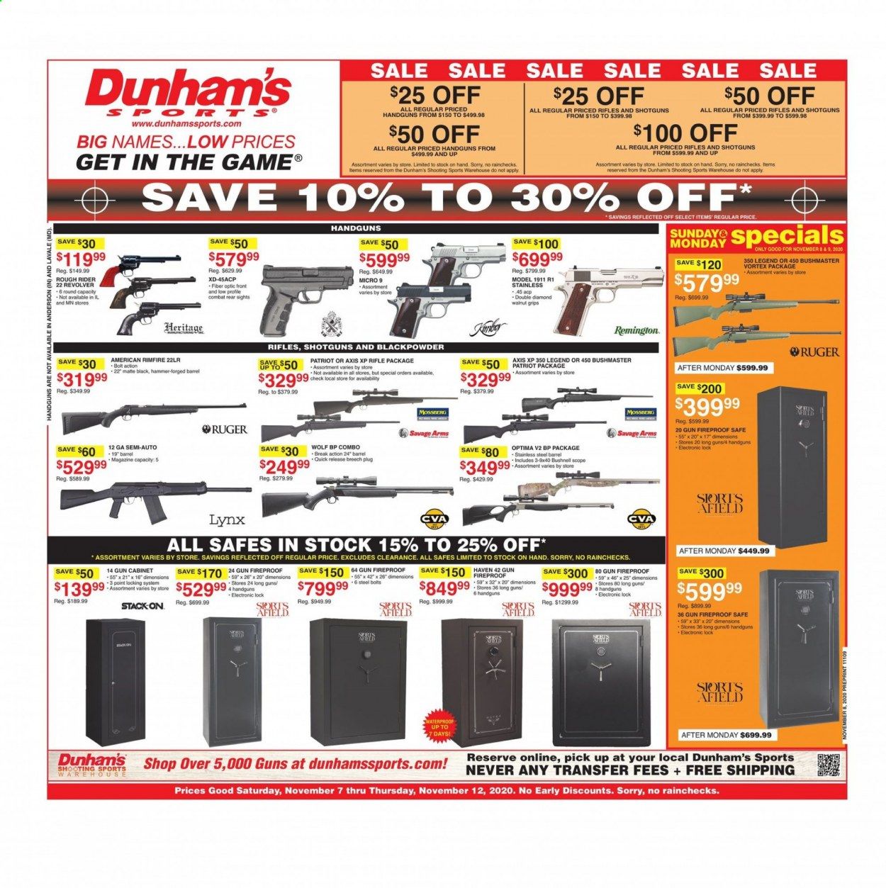 Dunham's Sports Weekly Ad Flyer November 7 to November 12