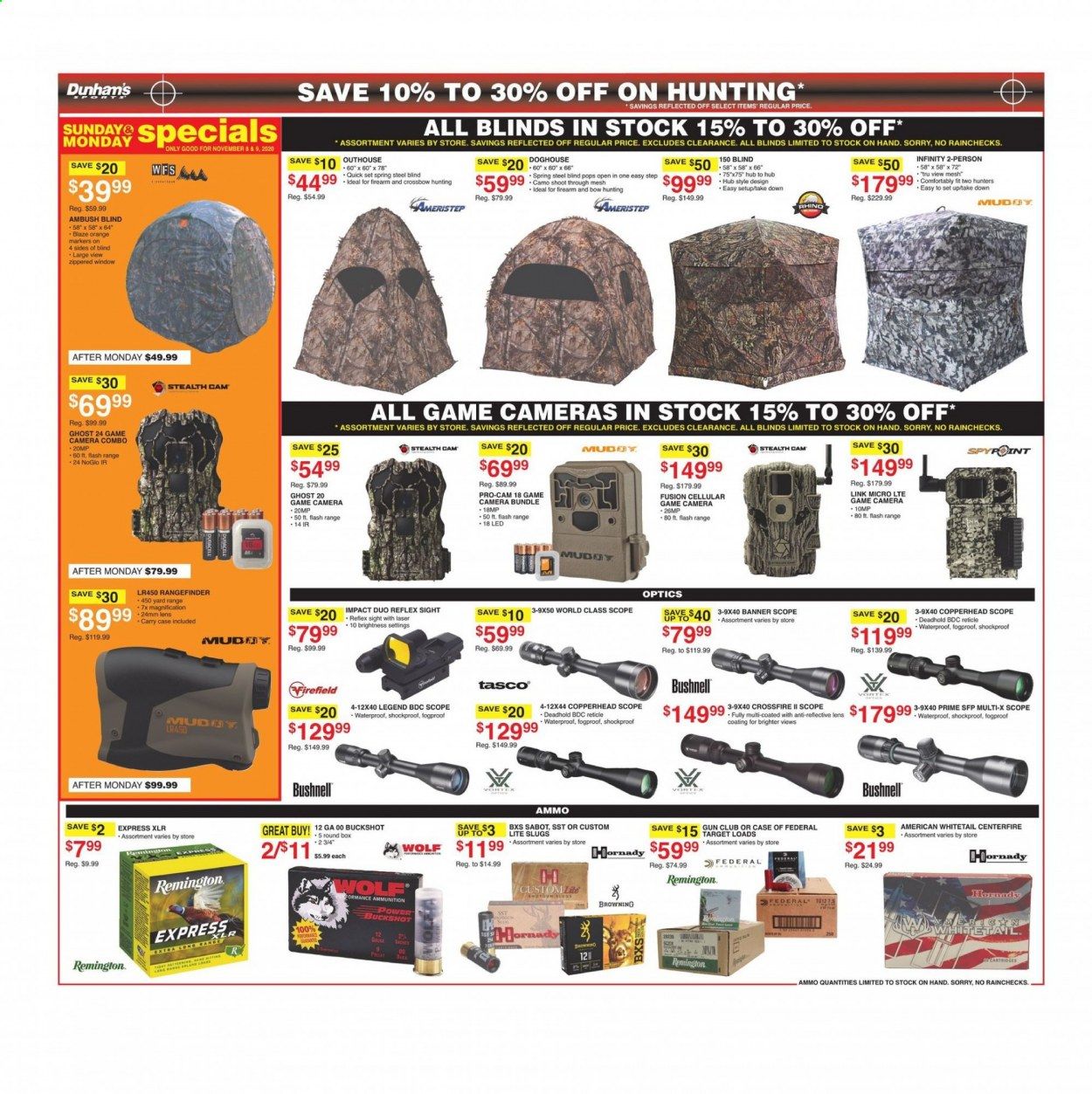 Dunham's Sports Weekly Ad Flyer November 7 to November 12
