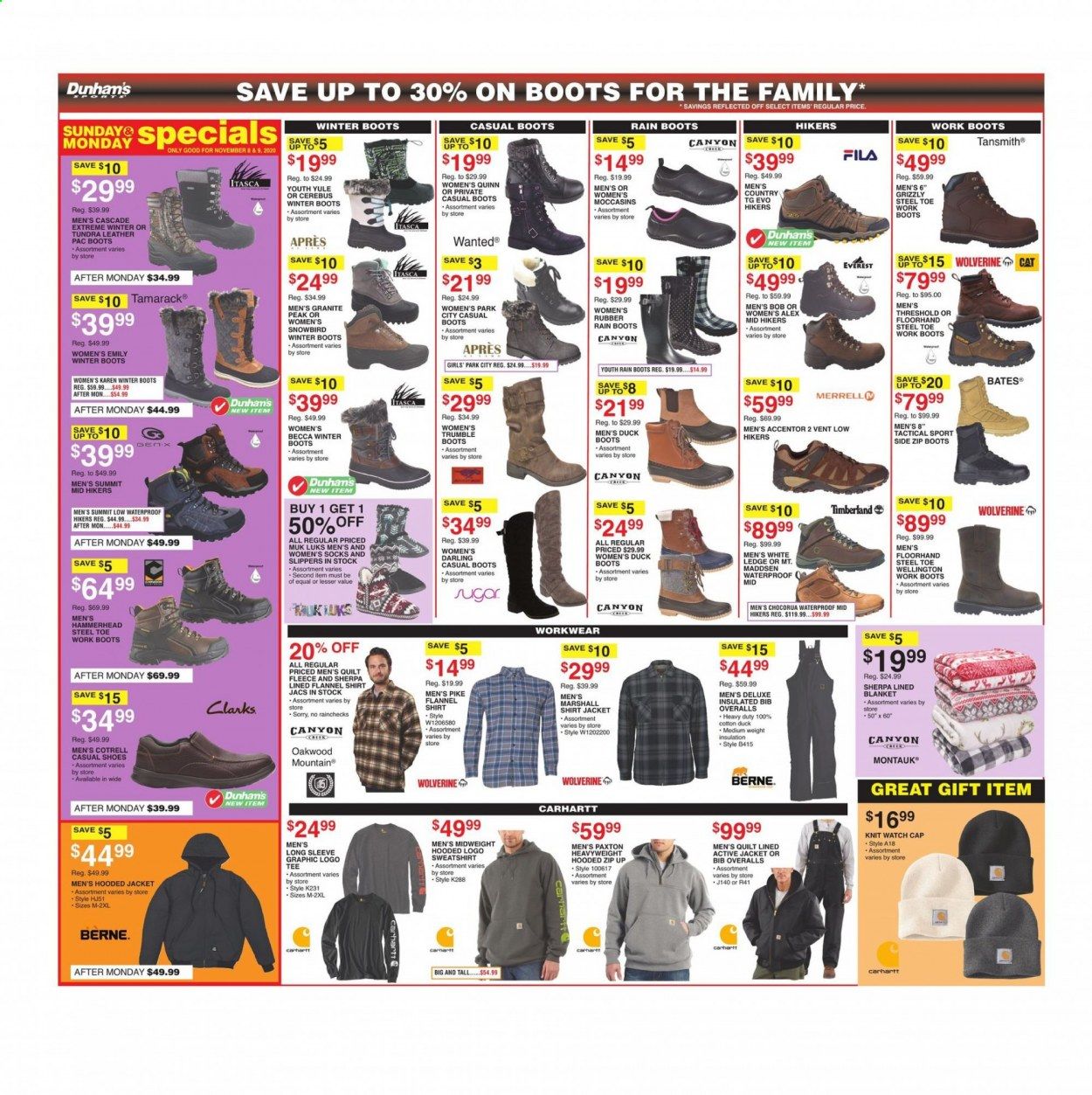 Dunham's Sports Weekly Ad Flyer November 7 to November 12