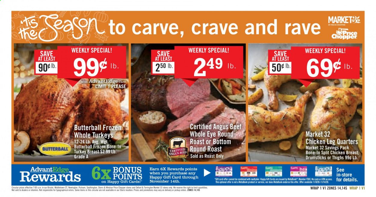 Price Chopper (CT) Weekly Ad Flyer November 8 to November 15
