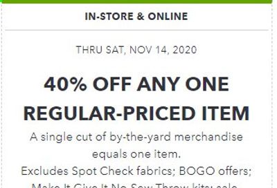 JOANN Weekly Ad Flyer November 8 to November 14